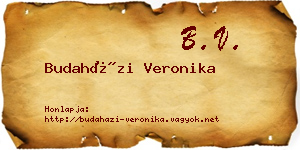 Budaházi Veronika névjegykártya